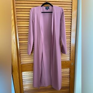 Mauve Duster w/tie to sinch waist